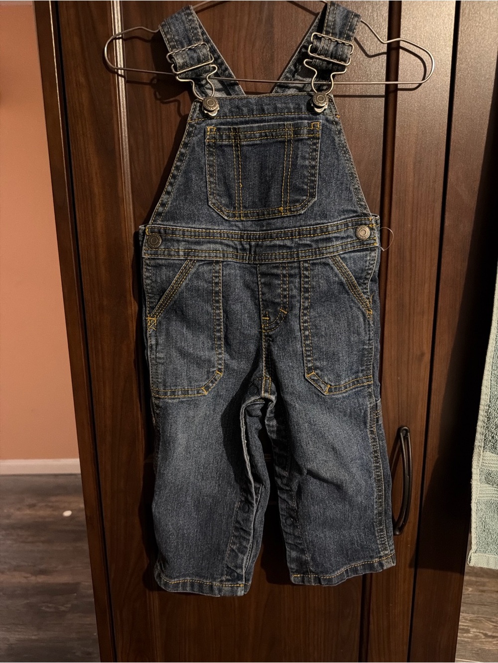 Kids Denim Overalls - Dark Blue